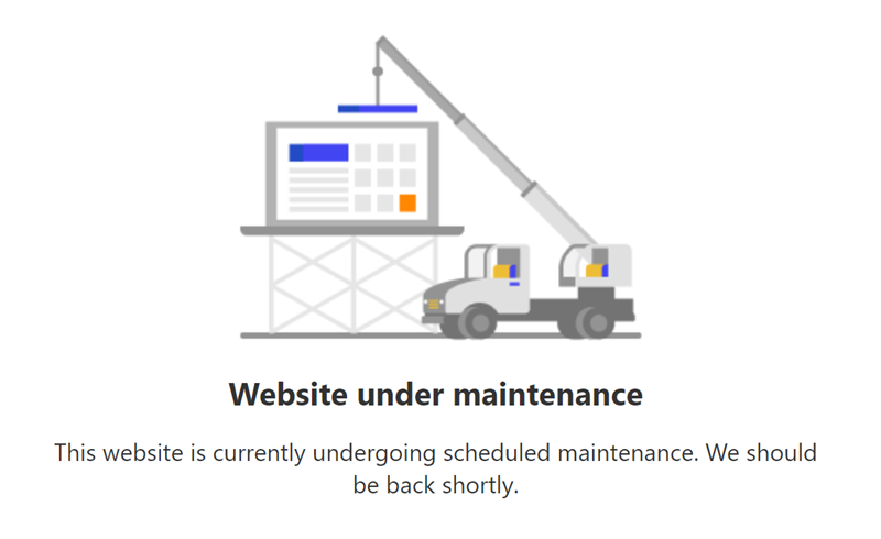 Maintenance Page